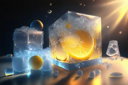 ice cubes, cocktail, mist, steam, solar system in sunshine Nikon D850 highly detailed digital painting sharp focus elegant intricate photorealistic 4k very attractive beautiful dynamic lighting award winning fantastic view 4K 3D crisp quality Unreal Engine very cute matte background cinematic postprocessing acrylic art focused