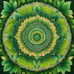 As your eyes trace the outer edges of the mandala, envision the emergence of lush green leaves, symbolizing the growth and vitality of Spring. These leaves, like a lush canopy, embrace the mandala, forming a harmonious connection between nature and art. To enhance the vibrancy of the mandala, imagine tiny butterflies gracefully fluttering around, their wings painted with an array of captivating colors. These delicate creatures symbolize the freedom and joy that Spring brings, adding a touch of w