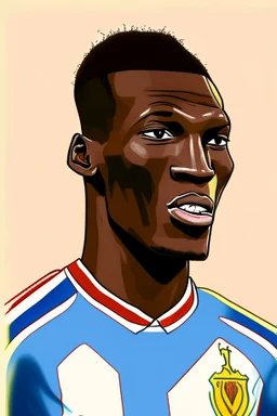 Ibrahima Konate French-Malian footballer ,cartoon 2d