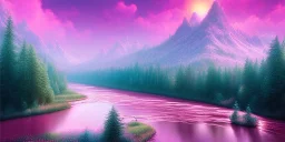 Pink river