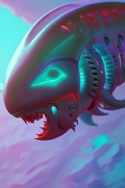 oceanic Alien,full of details, smooth，soft light, light effect，vaporwave colorful, concept art, smooth, extremely sharp detail, finely tuned detail, ultra high definition, 8 k, unreal engine 5, ultra sharp focus