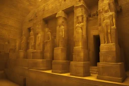 Tombs of kings of ancient civilization, many golden objects. pomp A huge splendor is the ancient Tomb of Kings in the depths of the earthTemple of the goddess Venus, where Amazon women guard the magnificent huge hall, some armed.