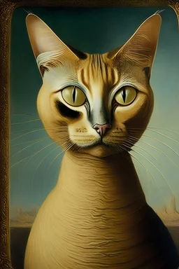 Retrato de un gato por dali