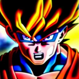 Ultra detailed fullbody Portrait in oil on canvas of Son Goku Super Saiyajin 3,extremely detailed digital painting, extremely detailed face,crystal clear Big glowing eyes, mystical colors ,perfectly centered image, perfect composition, rim light, beautiful lighting,masterpiece,8k, stunning scene, raytracing, anatomically correct, in the style of robert e howard and Wizyakuza and Ohrai Noriyoshi and Simon Bisley and uncannyknack