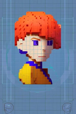 A tiny work of art in the palm of your hand - a coin with the visage of a pixel art character.each contour chosen with care, this masterpiece the essence of retro gaming nostalgia in a single glance.theblocky design of the character's head is a testament to the beauty that can be found in simplicity