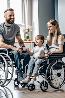 handicap parentes in a wirlchair