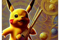 A painting of pikachu by Alex Grey