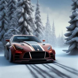 Hyper cars, with brown hair and with cute face, north pole snowy vibe , perfect composition, hyperrealistic, super detailed, 8k, high quality, trending art, trending on artstation, sharp focus, studio photo, intricate details, highly detailed, by greg rutkowski