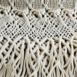 Fabrics texture macrame plat