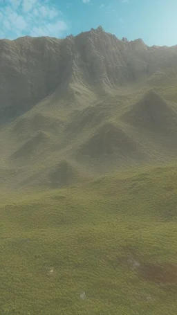 Mountains and hills made of fruits