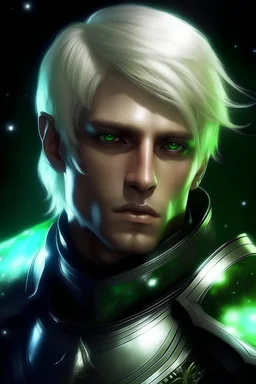 Galactic beautiful man knight of sky deep green eyed lo blondhaired