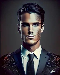 Generative AI picture image of attractive confident young businessman