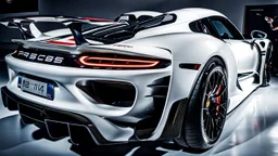 porsche 918 BRABUS ROCKET, rear view, desktop wallpaper, 4K, Cinematic