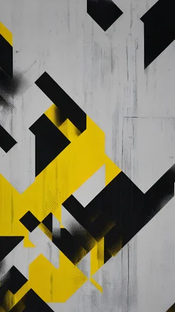 minimalist, wallpaper design, black and yellow, industrial, metal, rave, wonky, techno