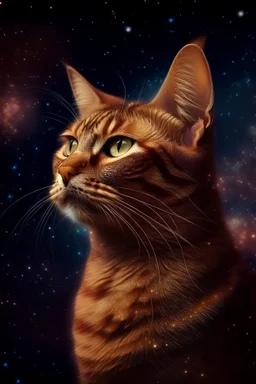 astral cat, cosmos, brown, galaxy, honesty