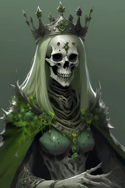 female lich with moss on her body