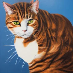 an oil portrait of a rapper cat