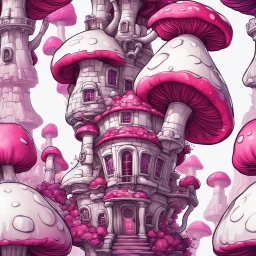 A lumpy mushroom house floating in space. neutral colors, white, magenta red, Detailed gloss Painting, rich color, fantastical, intricate detail, splash screen, hyperdetailed, insane depth, concept art, 8k resolution, trending on Artstation, Unreal Engine 5, color depth, dynamic lighting, splash art, dramatic, masterpiece, excellent quality beautiful Imaginative, unique,