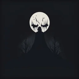 minimalist horror dark filled background