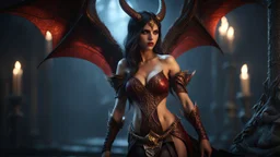 succubus. exquisite realism, a masterpiece, dark fantasy concept art, dynamic lighting, hyperdetailed, intricately detailed, deep color, Unreal Engine, volumetric lighting , Epic cinematic brilliant stunning intricate meticulously detailed dramatic atmospheric maximal,