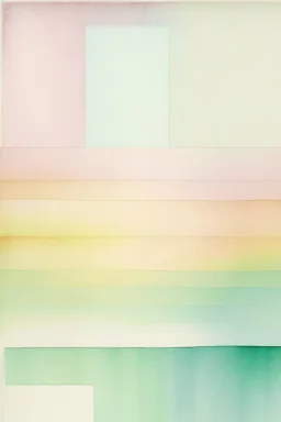 Abstract watercolour in the style of Agnes Martin. Pastel colours