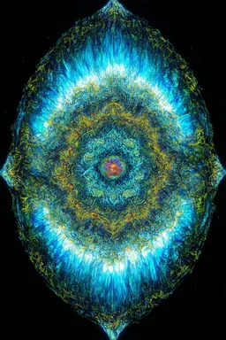 matter expanding to the growth of the spirit; surreal optical art