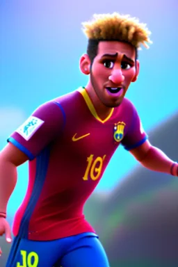 hyper realist, hyper detailed, stunningly neymar jr, MO-DI CARTOON style