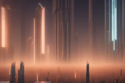 light reflecting, dubai at night, cyberpunk, tron, one cyborg walking, 8k, finely detailed, photo realistic