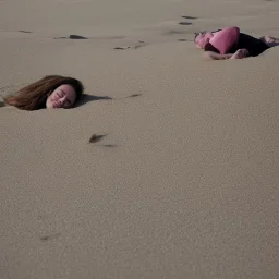 Let your head roll around in the sand like your head rolls around in the sound of the sand in your head