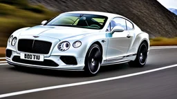 third generation Bentley Continental GT by its overall design. The front bumper seems to be derived from the BMW M3 (F80) and BMW M4 (F82/F83), while the headlights were most likely taken from modern Porsches, such as the Porsche 991. The tail lights and rear chrome trim might be based on the Lagonda Taraf. , Armored, 4K, Ultra Detailed, rear view, rear view