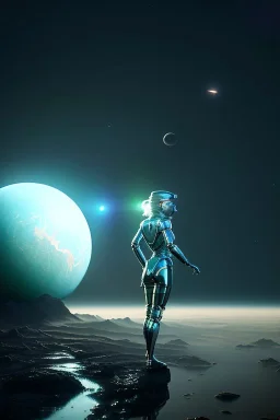 Ultra Realistic retro sci-fi scene, portrait, blonde woman, sweet young Marilyn Monroe face, perfect iris, tight latex coat, Strange planet background, Retro sci-fi style helmet, fog, rain, soft color, highly detailed, unreal engine 5, ray tracing, RTX, lumen lighting, ultra detail, volumetric lighting, 3d, finely drawn, high definition, high resolution.