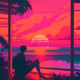 sunset, lofi colors, lofi vibes, cool colors