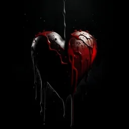 Dark heart bleeding because of love