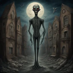 Surreal horror style by Pawel Kucyznski and John Kricfalusi, subconscious fear of being alone, sinister symbolic anthropomorphic midnight eulogies, weirdcore, unsettling, asymmetric abstractions, surreal masterpiece, creepy, never before seen art of beyond