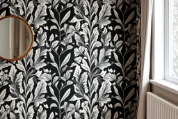 residential wallpaper pattern, organic, monochromatic