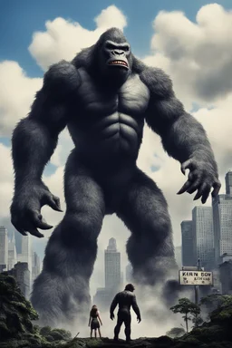 Giant kaiju and king kong