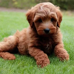 brown goldendoodle puppy