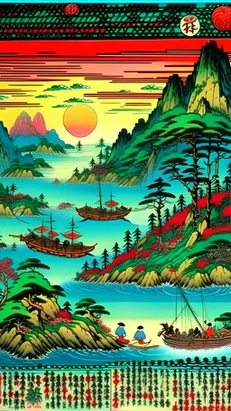 A magical dreamland painted by Utagawa Hiroshige