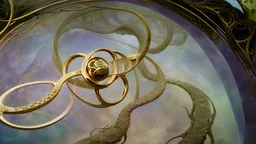 art by Alfons Mucha and Patrick Woodroffe, Ouroboros, infinity symbol, mystical, mechanistic, metaphysical, serpentine, cosmic, nebula, HD 4K, sharp detail, photo-realistic, octane rendering, award winning photography, cinematic lighting