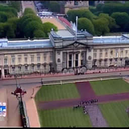 BBC news report, Buckingham palace on fire