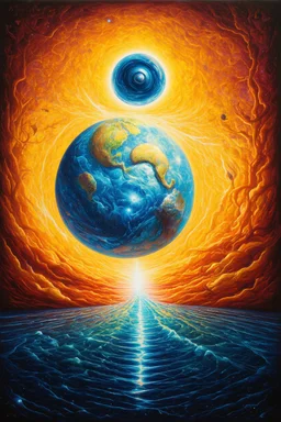 the space between worlds; neo-surrealistic optical art