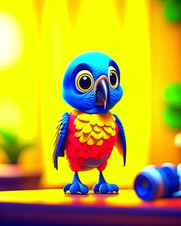 cute tiny journalist macaw, anime, hyper realistic, chibi, fluffy cute, logo design, cartoon, cinematic lighting effect, lovely, 3d vector art, quirky cute, fantasy art, bokeh, hand drawn, digital painting, lighting Smooth, Isometric Style, 4K Resolution, Photorealistic Rendering, Highly Detailed Clean, Vector Image, Photorealistic Masterpiece, Professional Photography, Simple Space Backdrop, Flat White Background, Isometric, Vibrant Vector