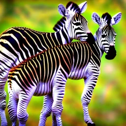 2 cute baby zebra