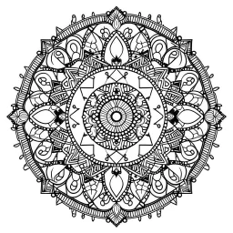 cute kid, mandala style, Draw clean lines in a 3:4 aspect ratio on a white background, embracing minimalistic black lines and low-level black colors. Craft a coloring page with perfect, clear lines, avoiding repeated images, sketching, and thick black colors.