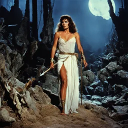 [colour picture: Jason and the Argonauts (1963)] As the night wears on, Surpanakha's vengeance knows no bounds. The forest becomes a stage for her savage dance, a symphony of pain and terror. With a deep breath, she gathers what little remains of her belongings. Her dress, tattered and stained, serves as a reminder of the life she once had. Her dagger, a symbol of her resilience and self-defense, feels reassuring in her grip. And her magic rod, a conduit of her power and creativity, pulses with