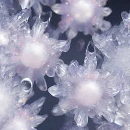 ultra detailed matte painting of many tiny epic fantasy ice flowers and many tiny semi transparent white snowflakes, majestic, intricate, masterpiece, insanely detailed, 4k resolution, cinematic smooth, intricate details , soft smooth lighting, vivid pastel colors, iridescent accents