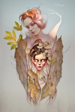 Streamline moderne woman windblown hair trees leaves carel weight Oxana dobrovolska catrin welz-stein andrea kowch andrea kurti art deco