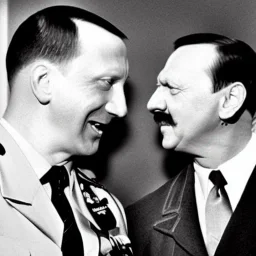 Dwayne Jhonson with Hitler in the tv