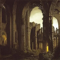 Gothic Medieval ruins at night ferdinand knab