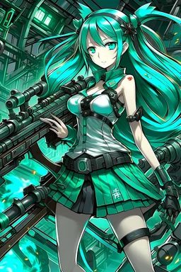 hatsune leeku with big weapons